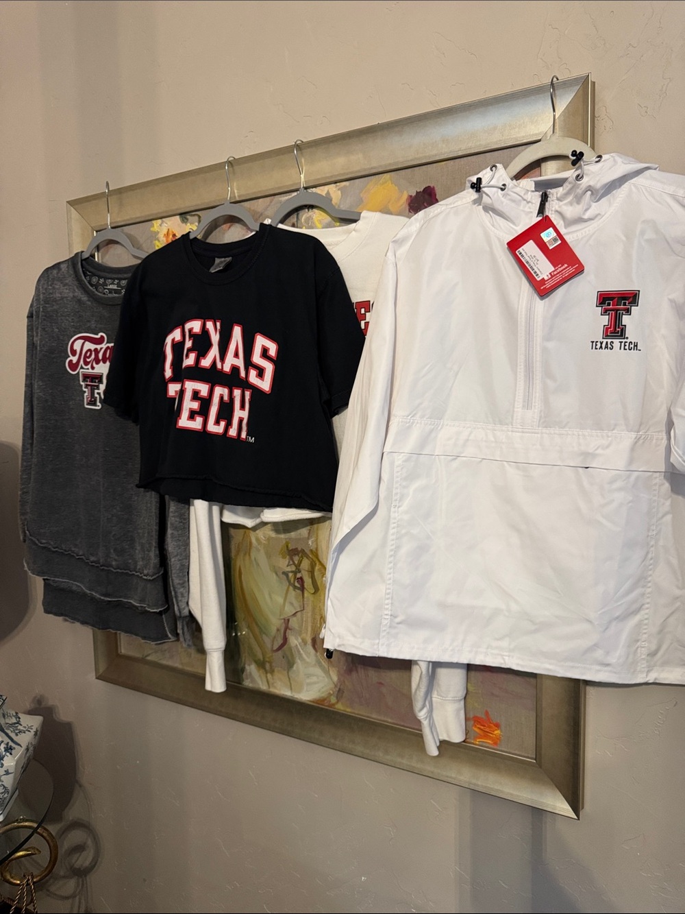 Champion White Texas Tech Hooded Pullover Anorak